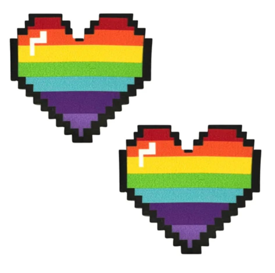 FA-PPX-NS Stick On Pasties Pixel Hearts