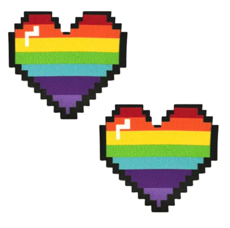 FA-PPX-NS Stick On Pasties Pixel Hearts