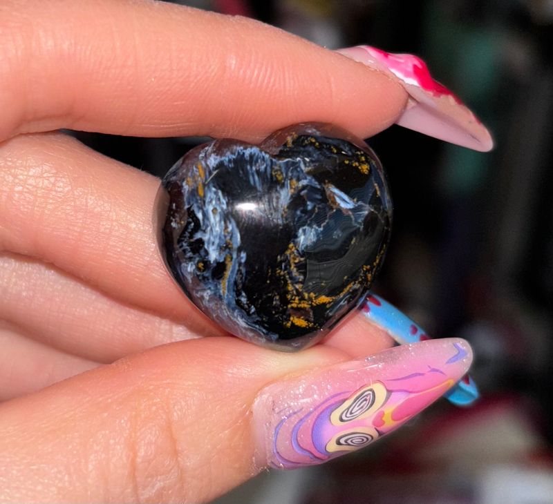 Pietersite Heart Black