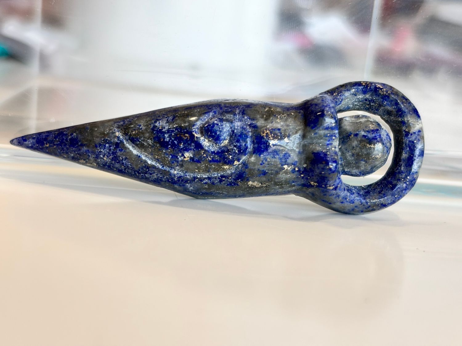 Pyrite/Sodalite Pointy Goddess