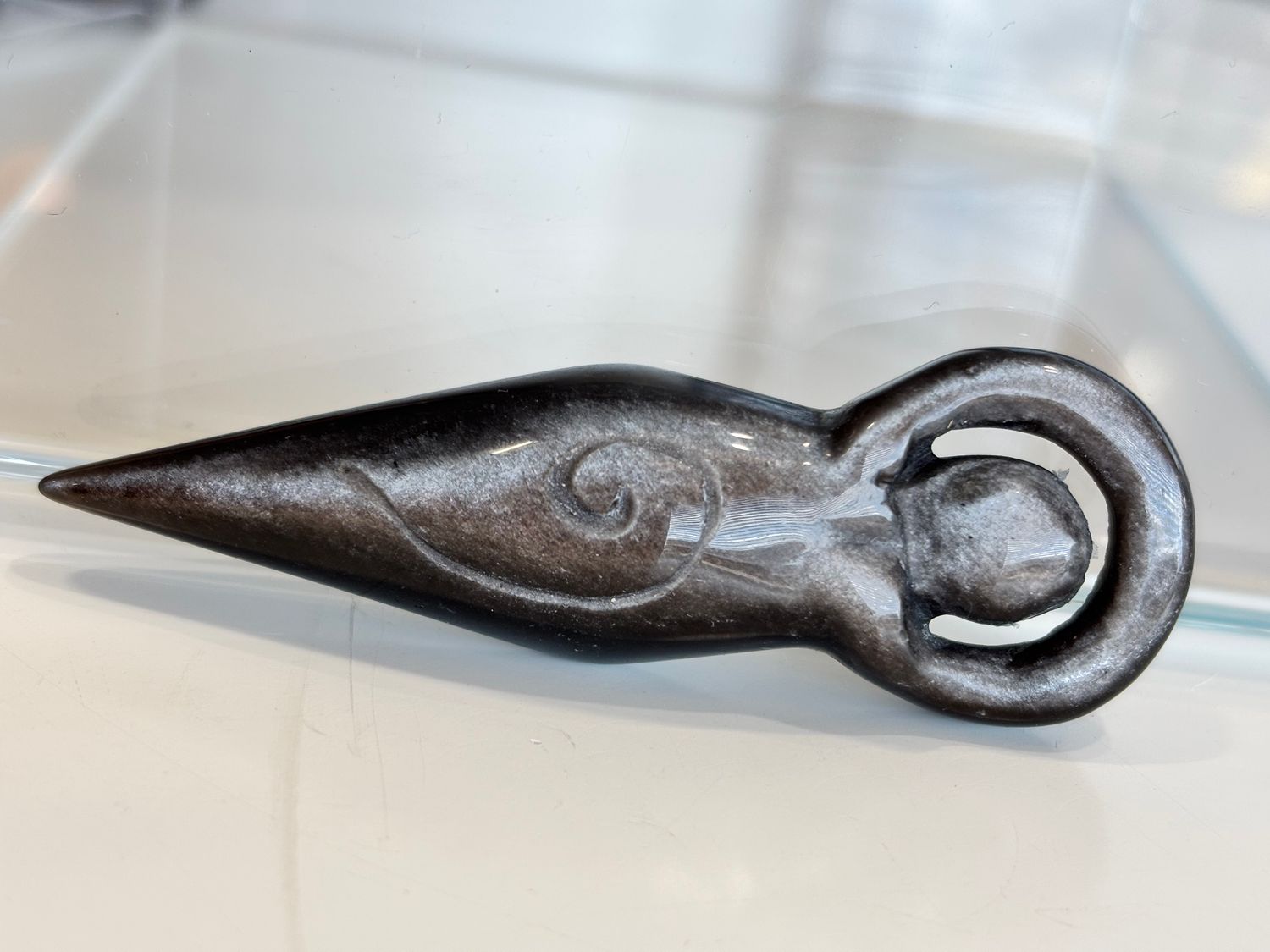 Silver Obsidian Pointy Goddess