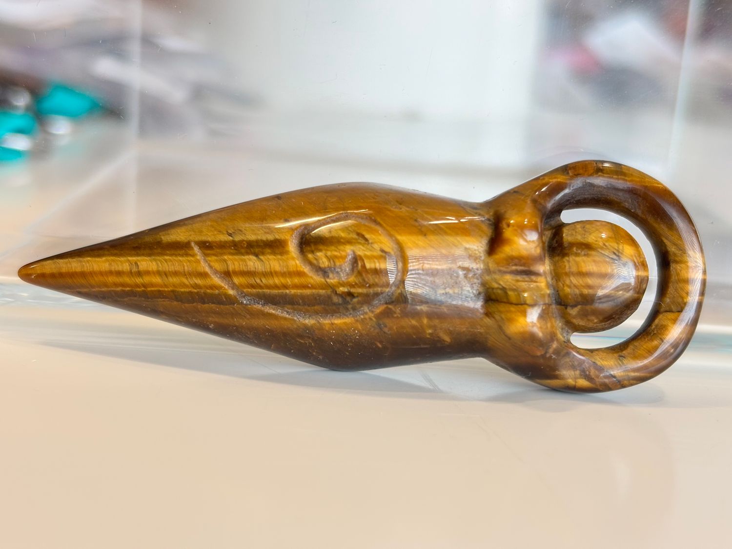 Tigers Eye Pointy Goddess