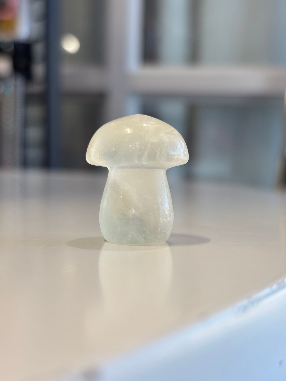 White Quartz Mushroom Carving