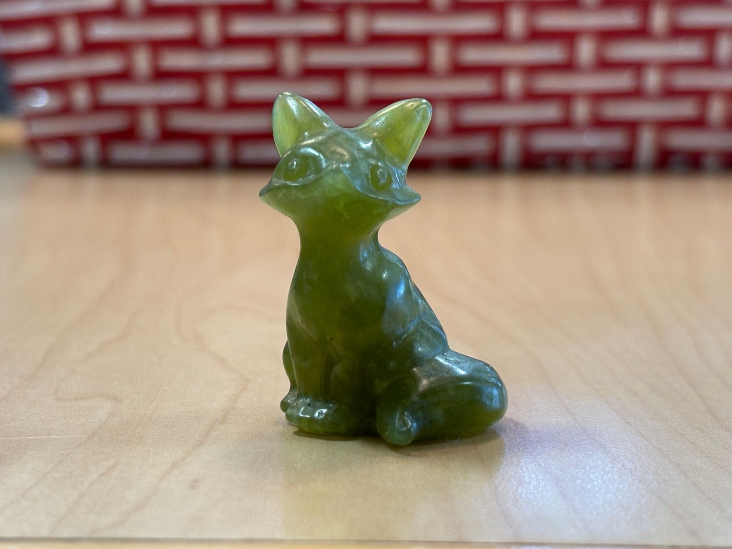 Serpentine Fox Carving