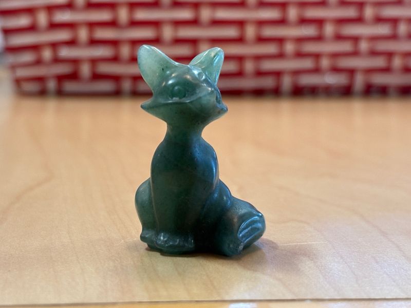 Green Aventurine Fox Carving