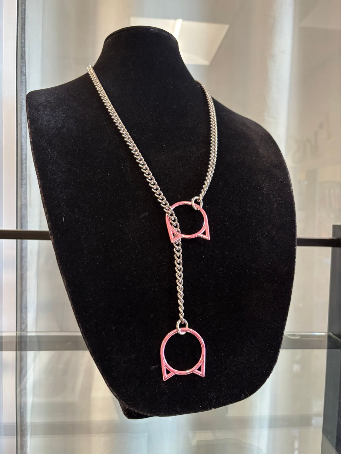 Slip Chain Silver W/ Pink Kitty