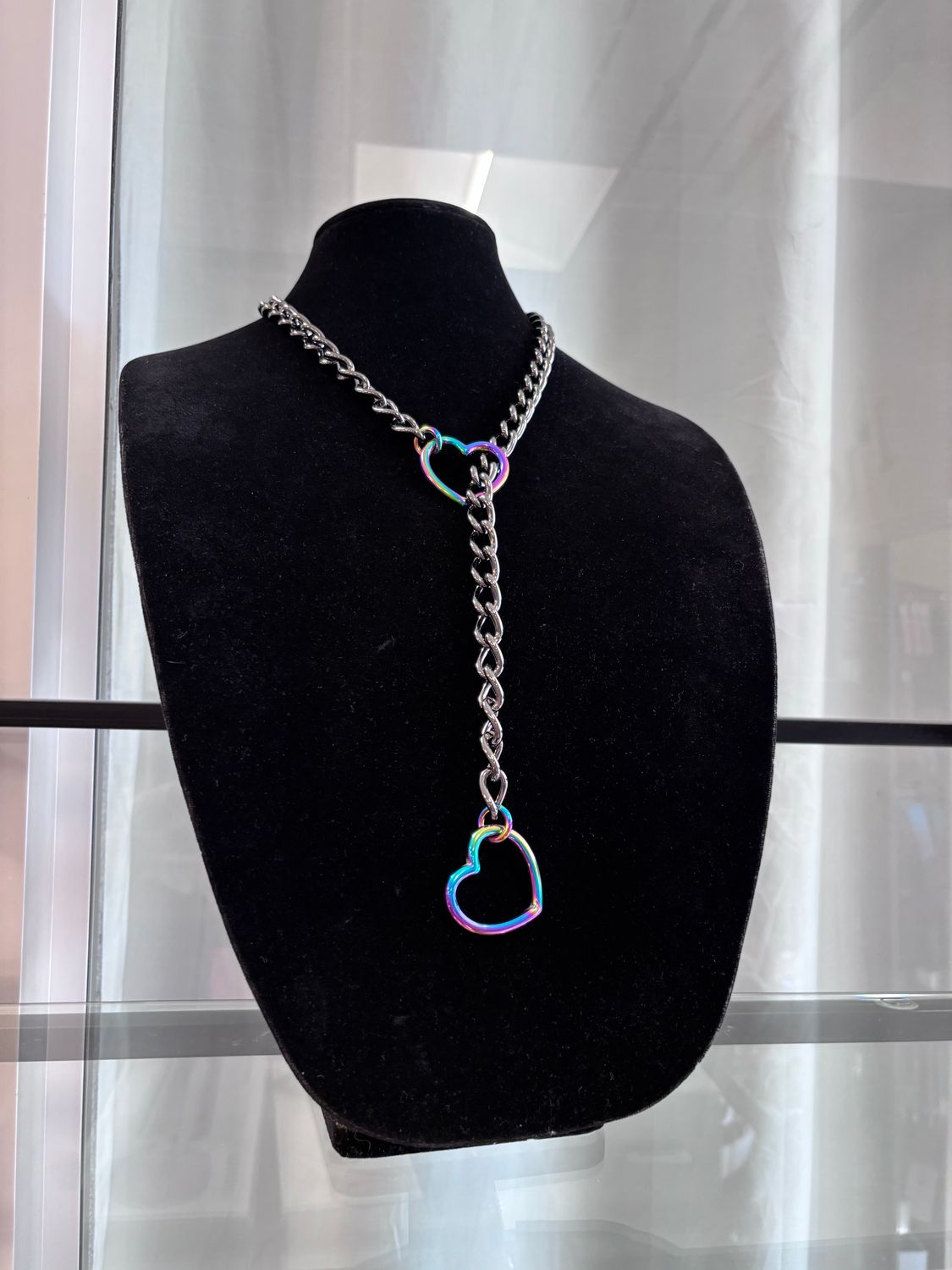 Thick Slip Chain Rainbow Heart