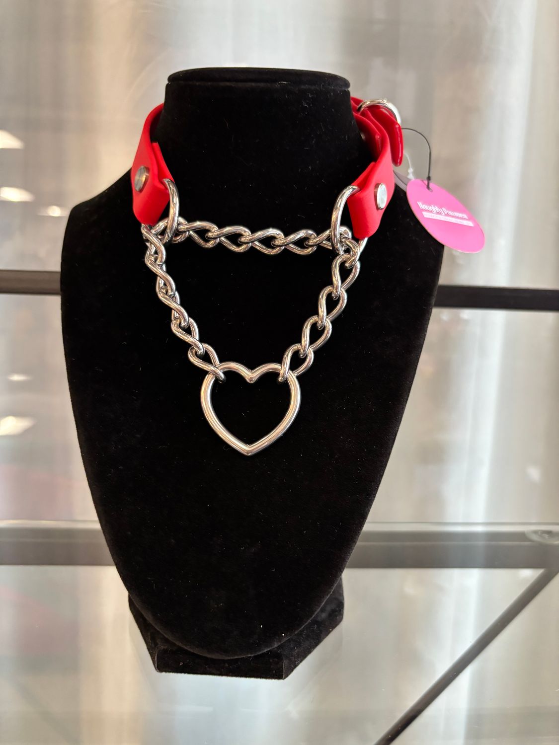 3/4in Locking Bio Martingale Red Heart