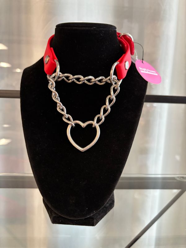 3/4in Locking Bio Martingale Red Heart