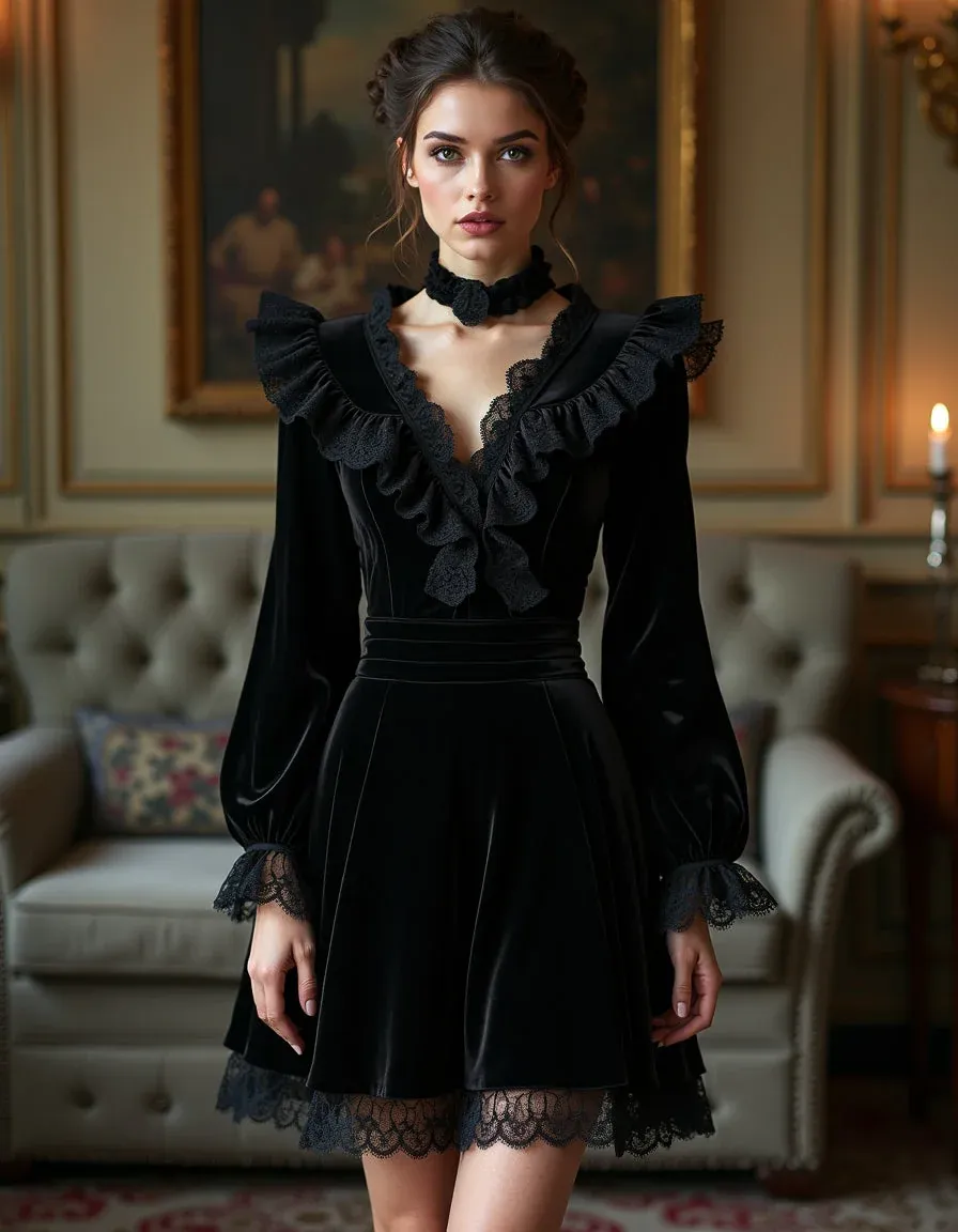 AI1012 Valeda Velvet Dress