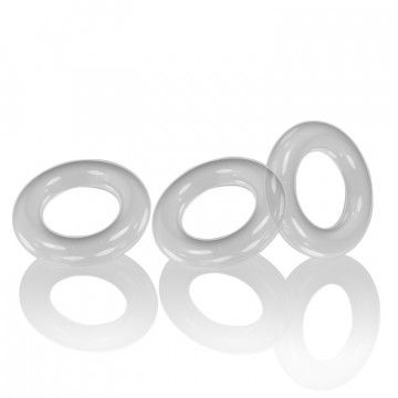 OX-3047-CLR Willy Rings 3pc Clear