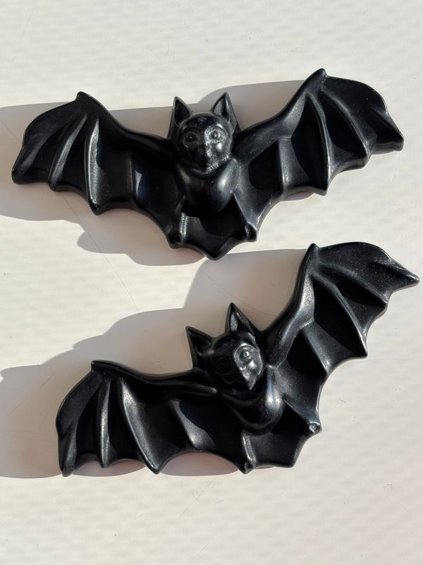 Obsidian Bat Carving