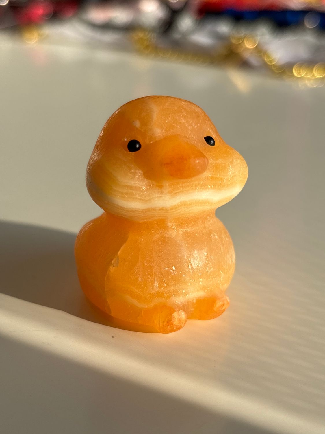 Orange Calcite Duck