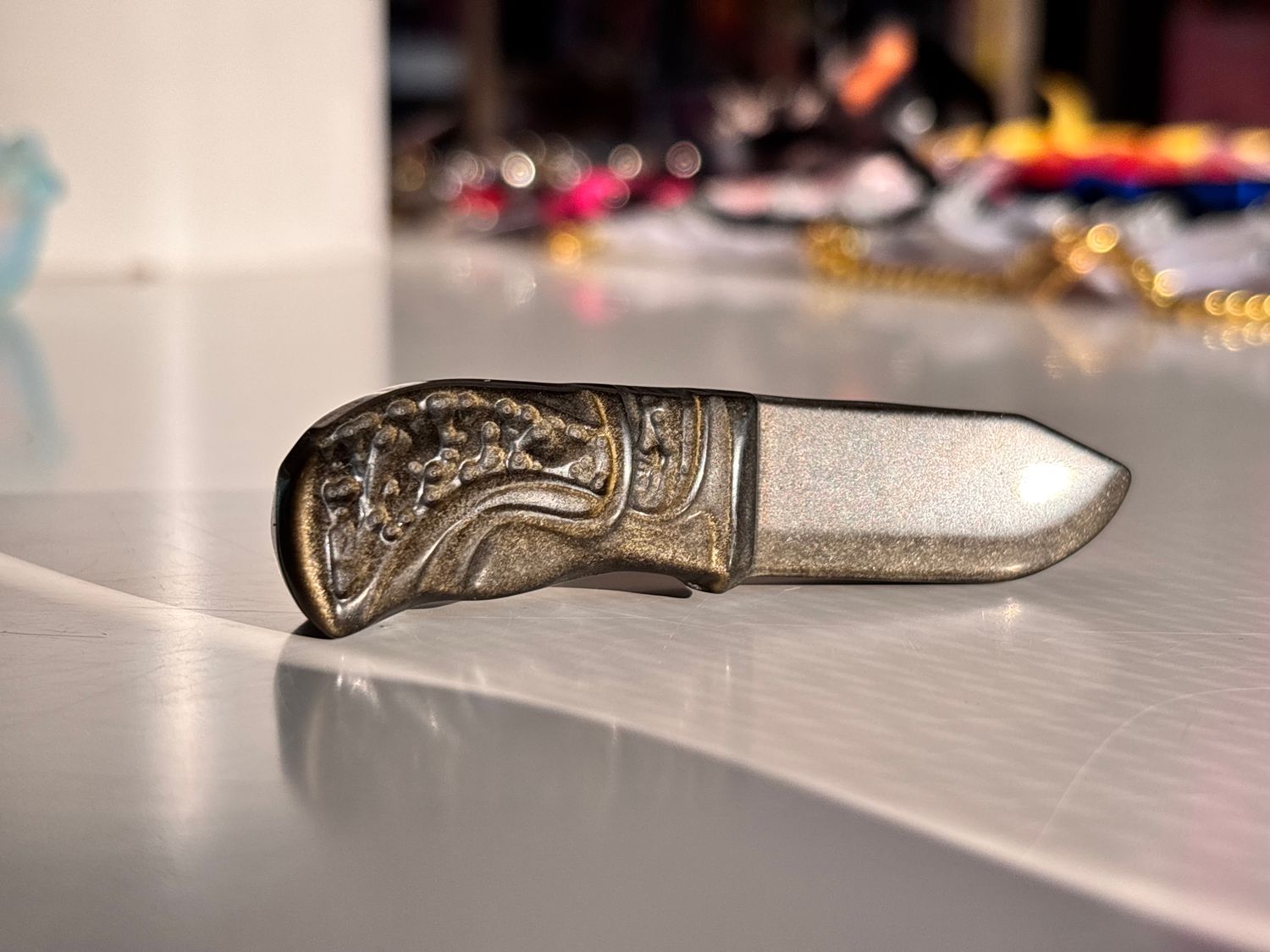 Gold Sheen Obsidian Knife