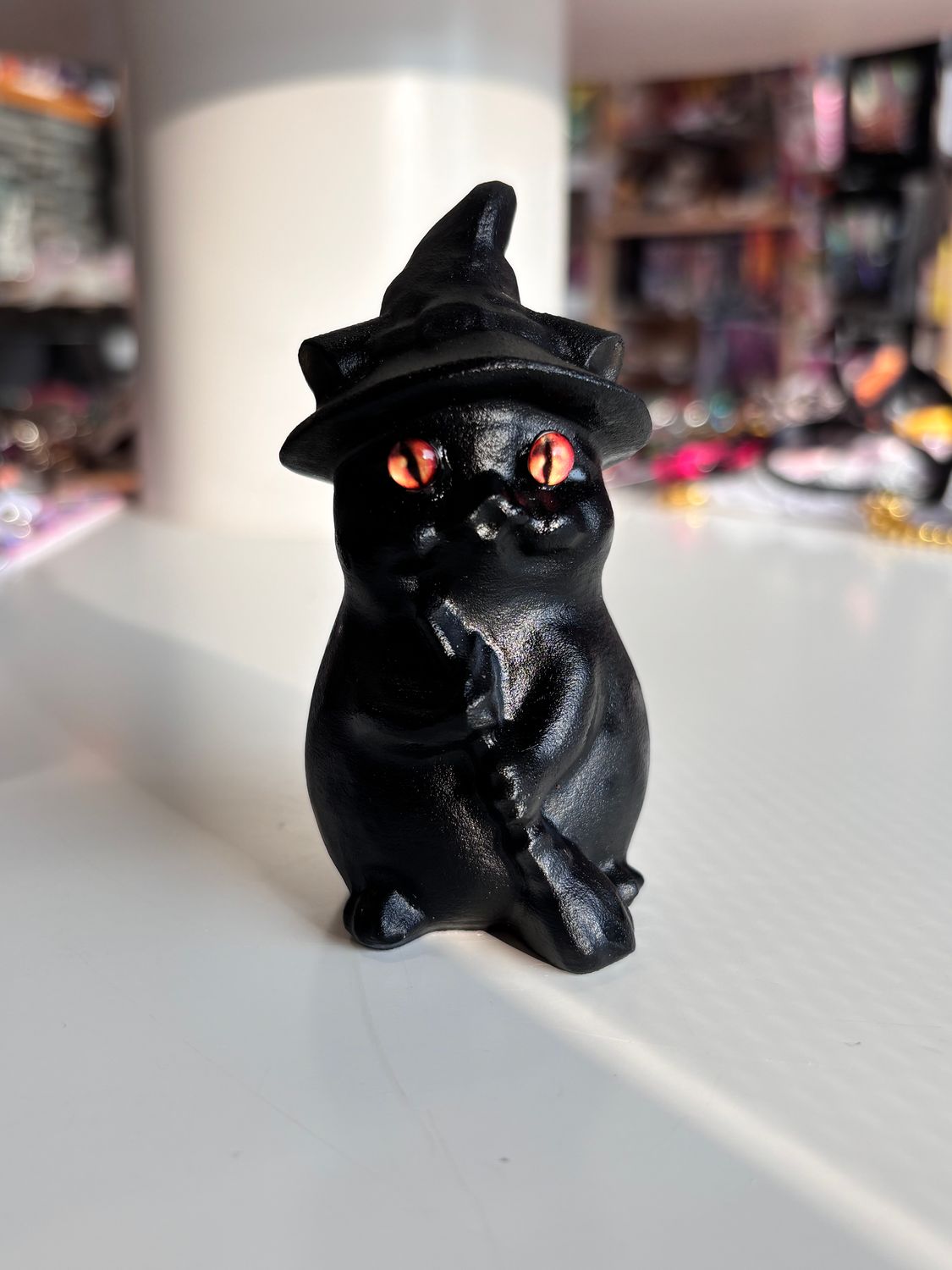 Obsidian/Orange Eyes Witchy Kitty