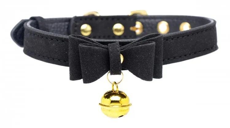 XRAG456-B Kitty Bell Collar Black