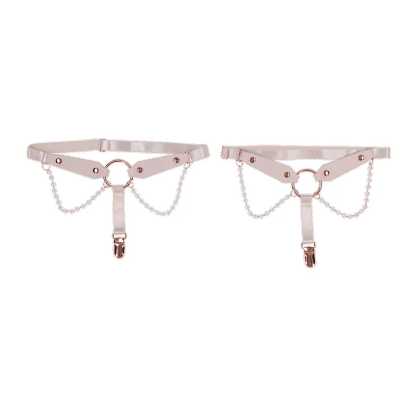 SP2135 Peaches n&#39; CreaMe Bell Pearl Garters