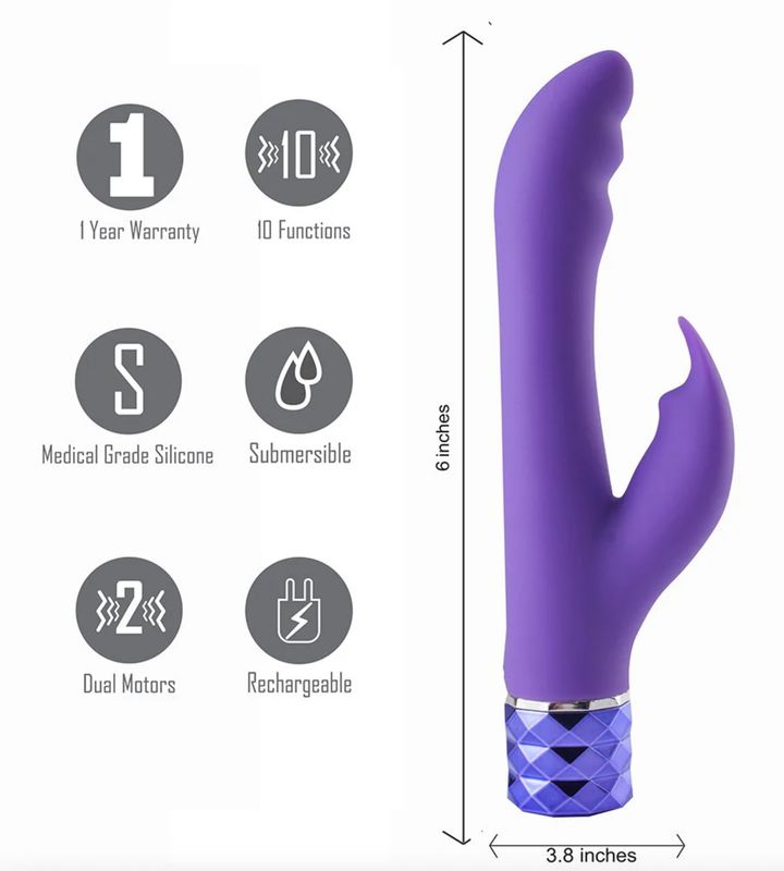 16-07-L2 Hailey Gems Rabbit Purple