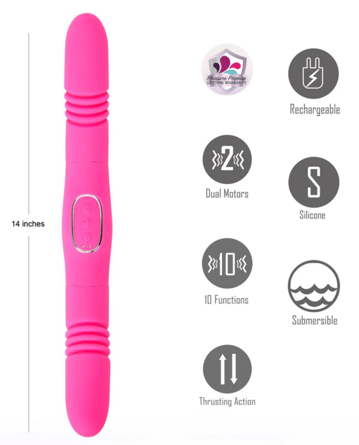 BO-25-07 Zena Thrusting Vibrator Pink