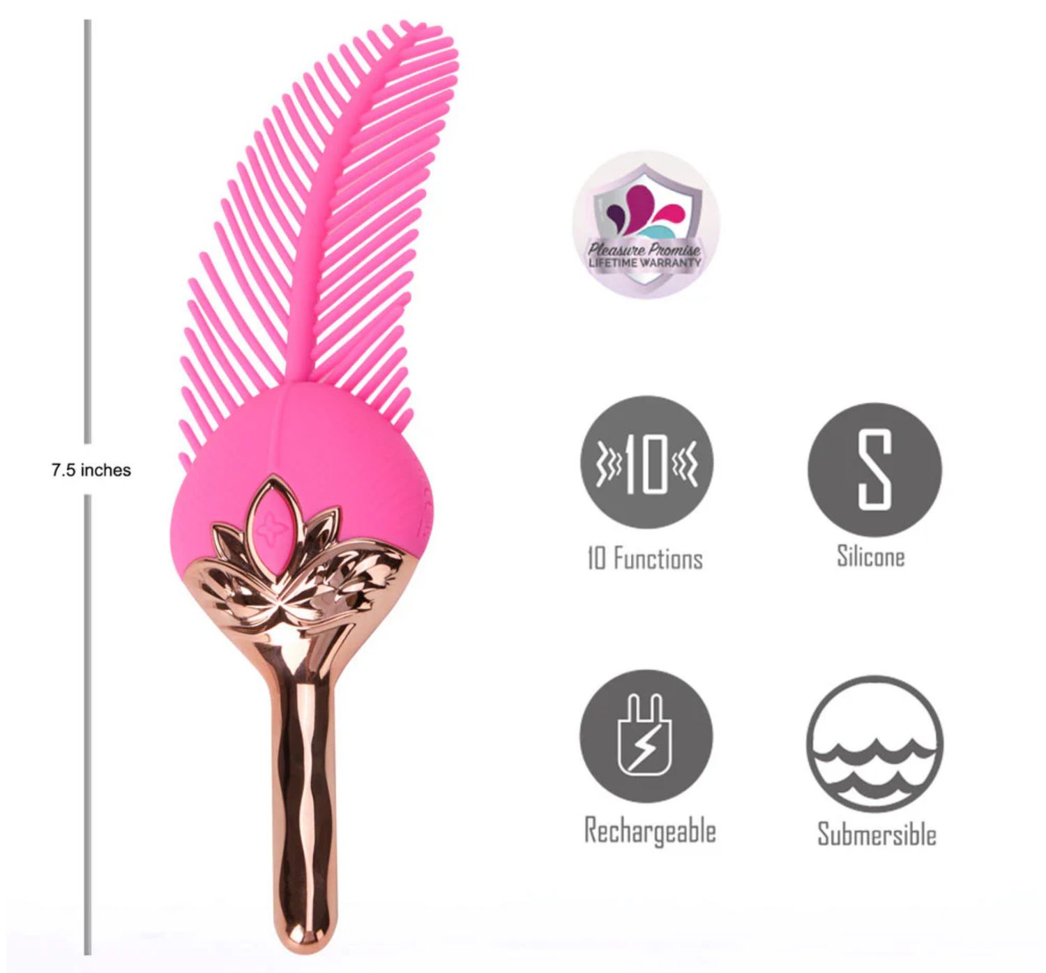 BO-25-17 Rayne Feather Vibrator Pink