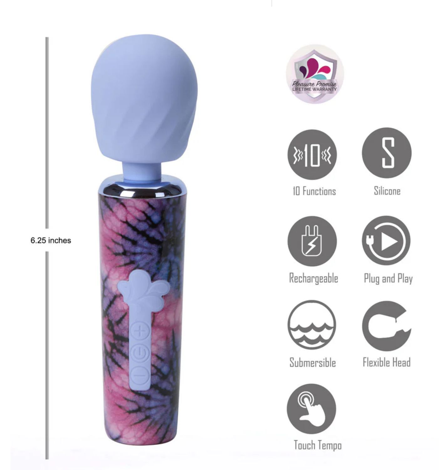MA25-10 Journee Wand Massager Tie Dye