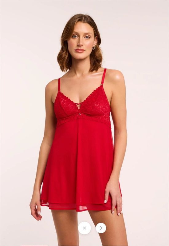 9345 Lacy Babydoll Set