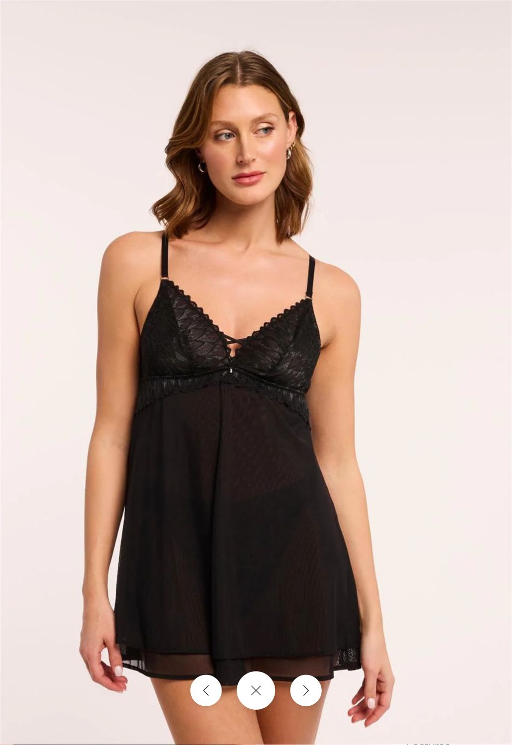 9345 Lacy Babydoll Set