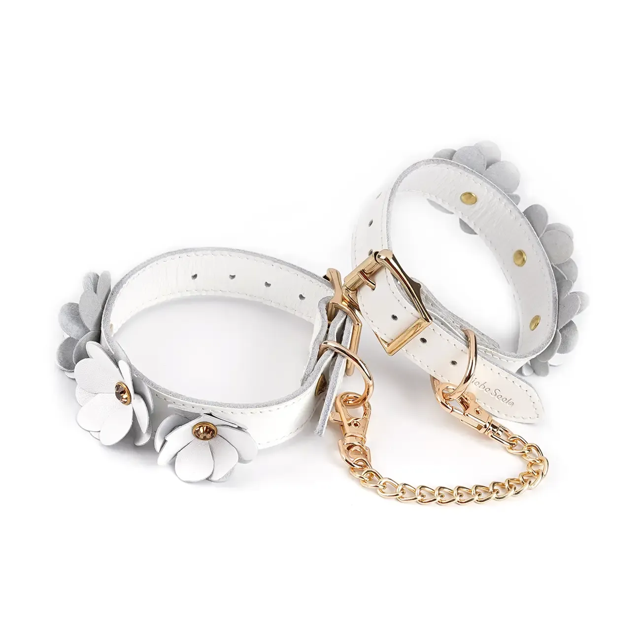 AC-80564 White Flower Ankle Cuffs