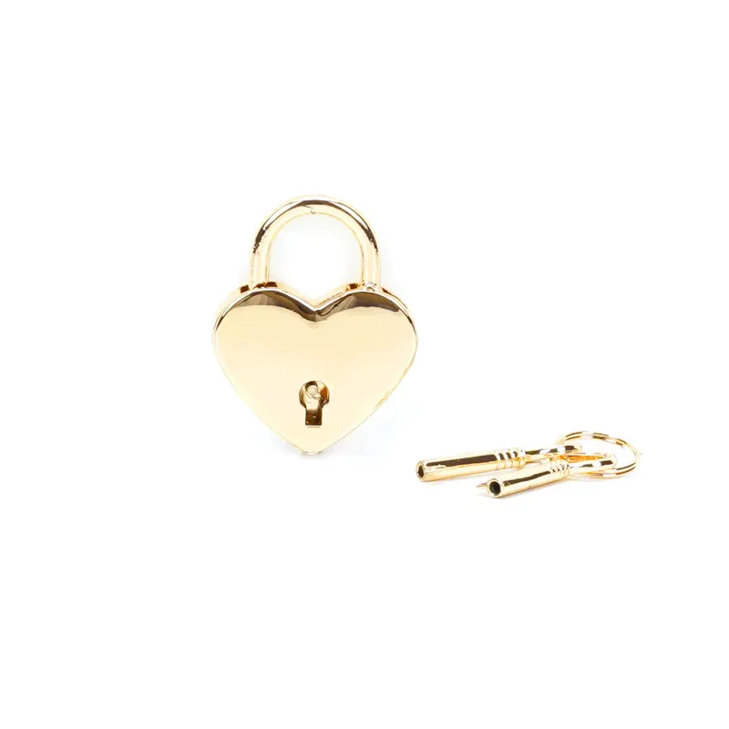 AS-80335 Gold Heart Padlock 2pc
