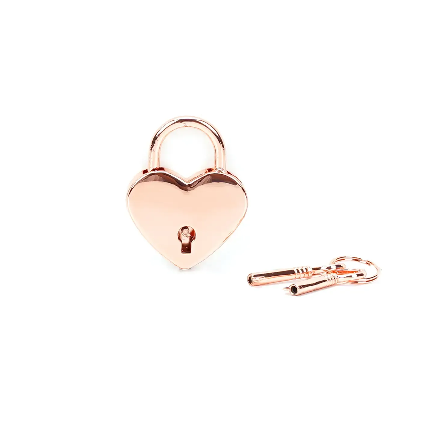 AS-80336 Rose Gold Heart Padlock 2pc