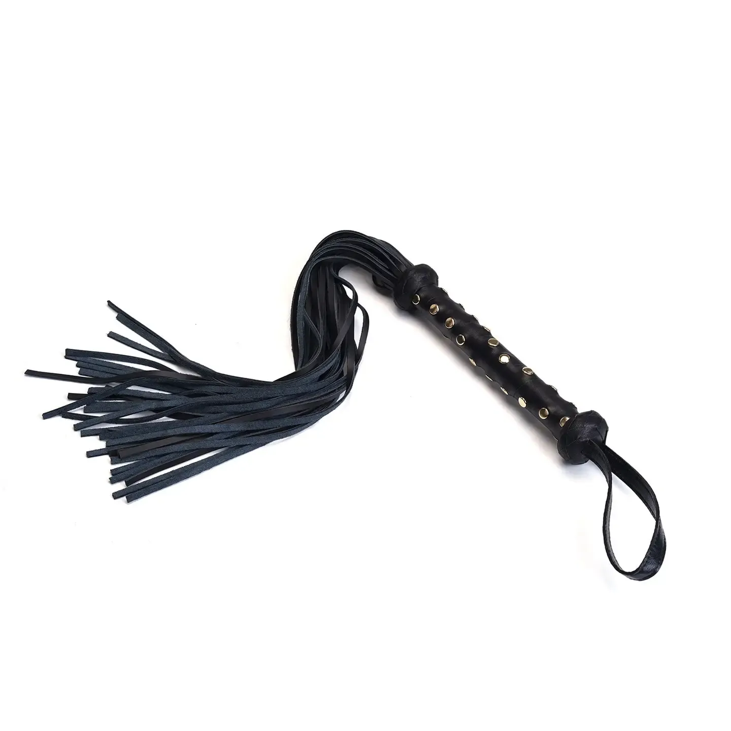 FG-80518BK Heavy Flogger w/ Studded Handle