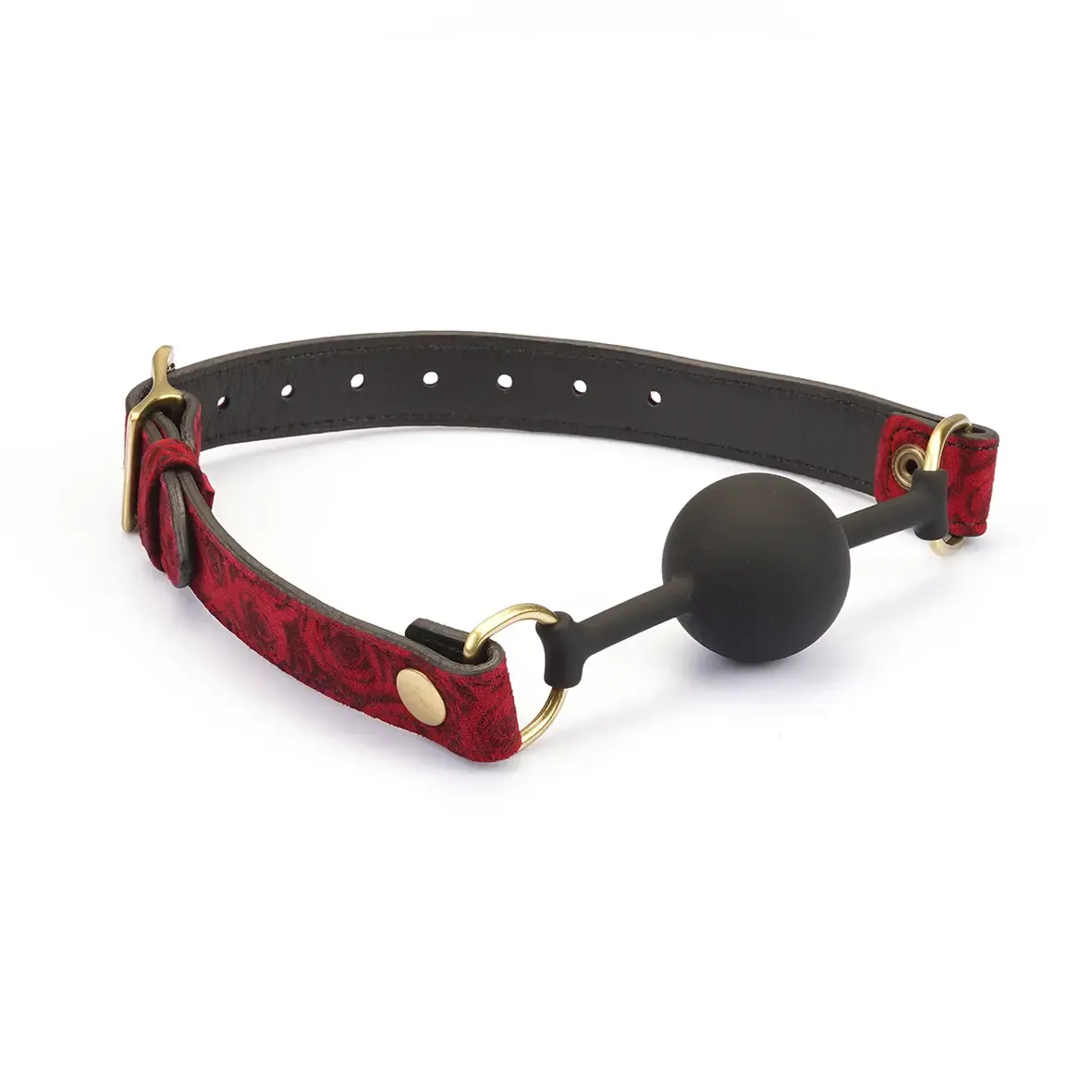 GA-80916RD Ukiyoe Silicone Ball Gag w/ Copper Hardware