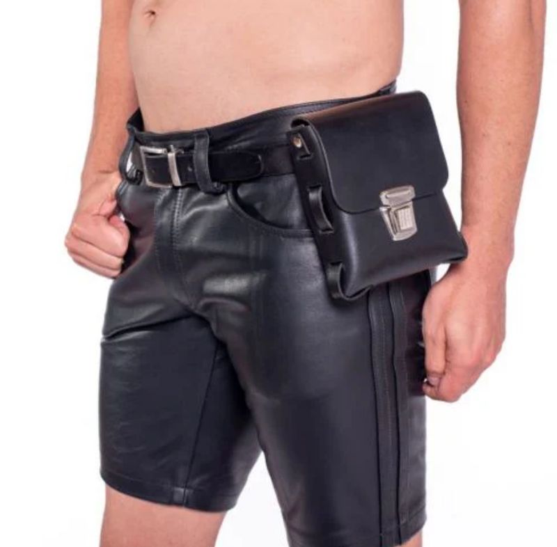 PRL037 Leather Buckle Pouch