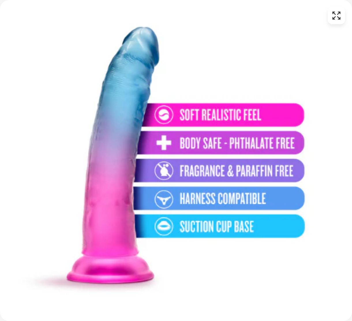 BL38408 Beautiful Sky Dildo 7&quot; Sunset