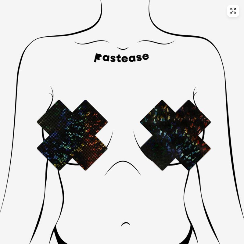 PTC-PLS-DIS-BK Disco X Pasties Large