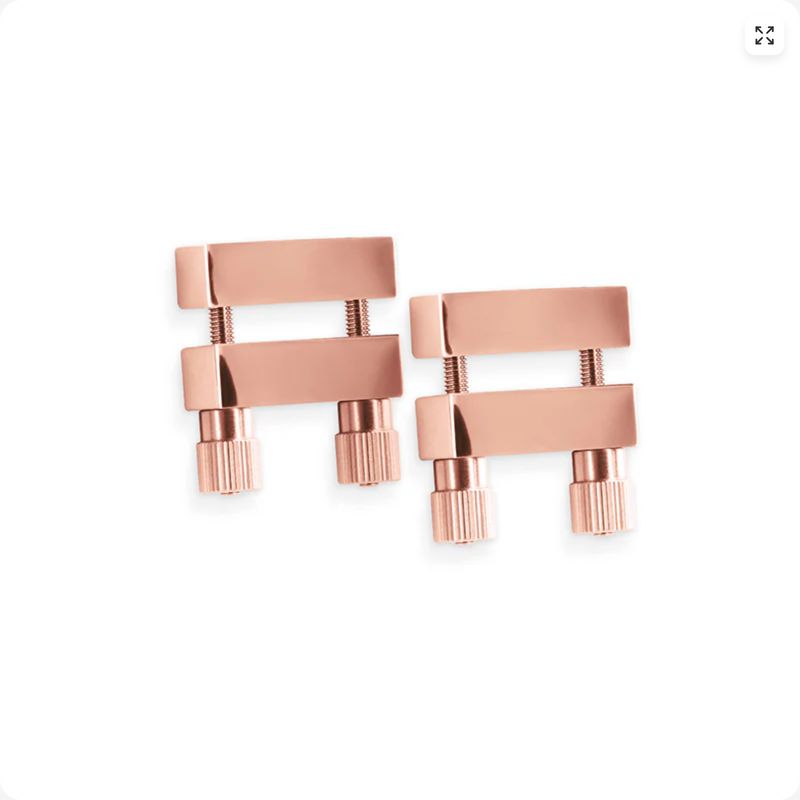 NSN1304-42 Bar Nip Clamps Rose Gold