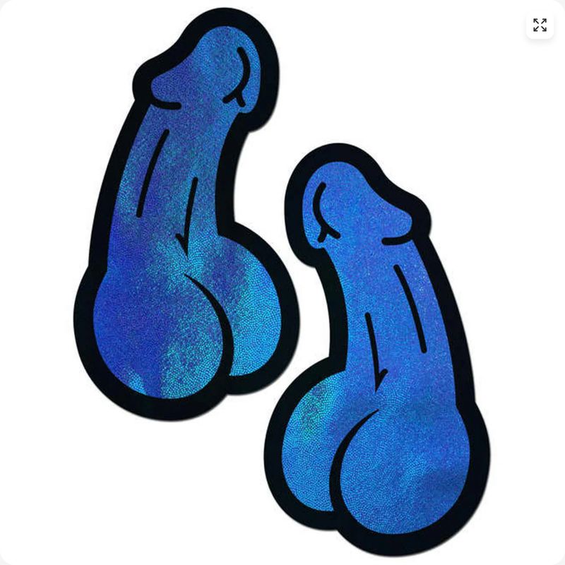 PTDIK-LQ-SB Penis Nip Pasties Blue