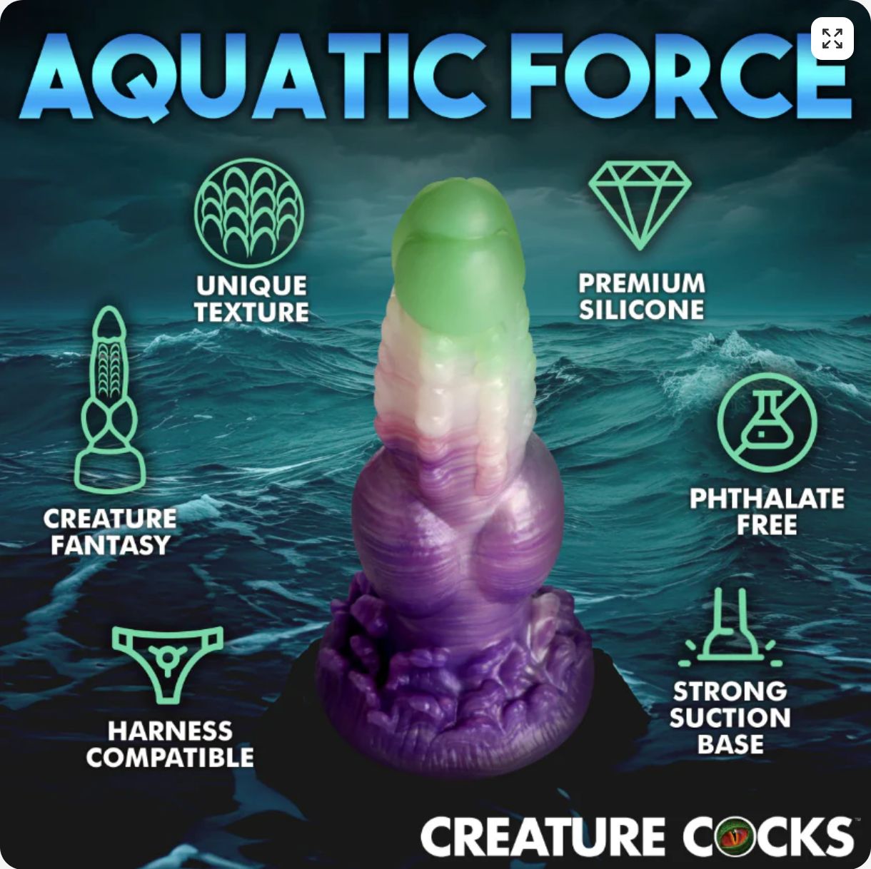 XRAH321 Aqua Phoenix Dildo