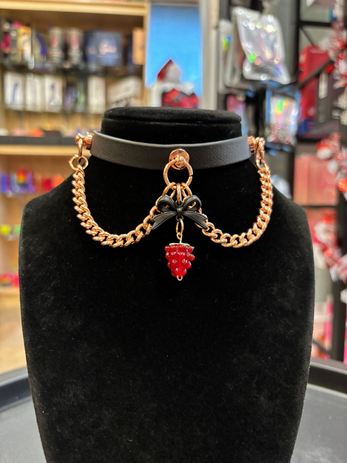 Biothane Collar Rose Gold w/ Raspberry