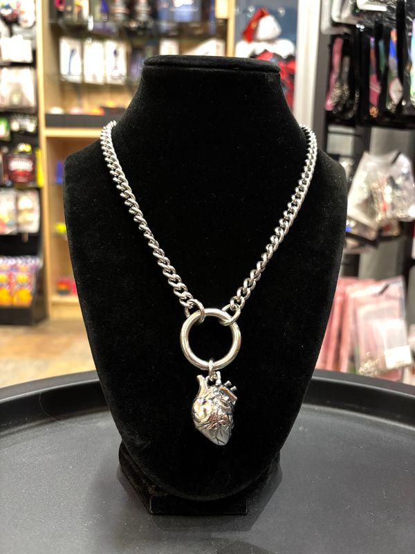 Day Collar Silver Anatomical Heart