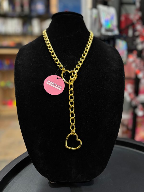 Thick Slip Chain Gold Heart