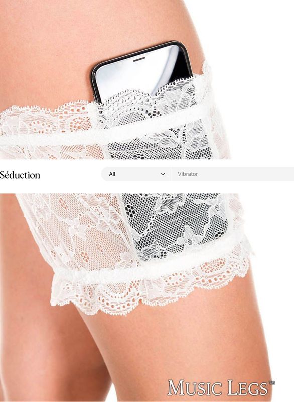 ML43004 Lace Garter W Pocket White O/S