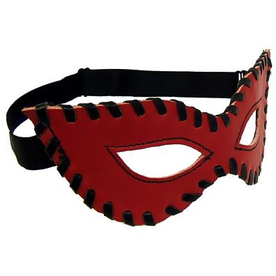 3741 Leather Mask Red/Black