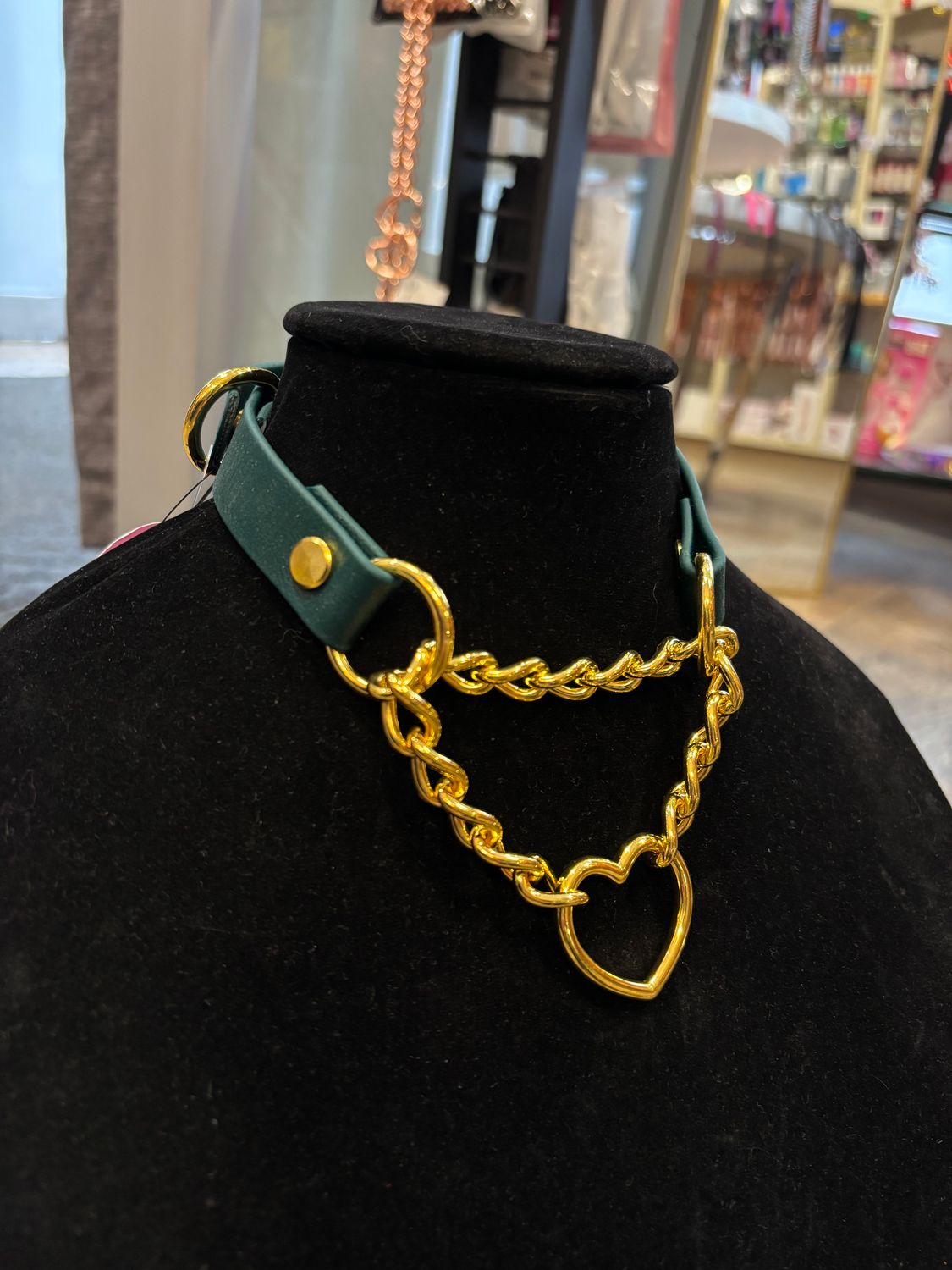 3/4in Bio Martingale Forest Green Heart