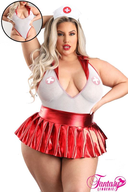 FAPL2302X Sexy Nurse 4pc 3X/4X