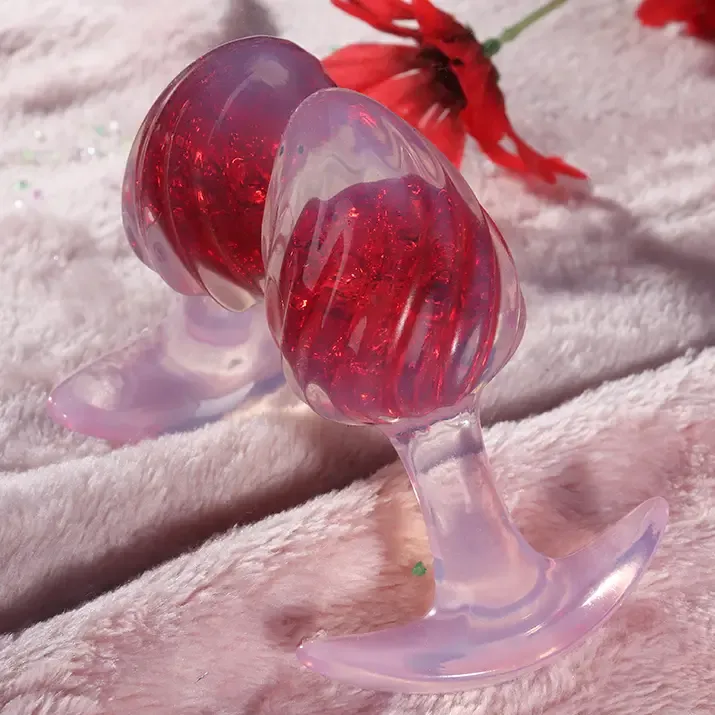 AP-81640 Crystal Butt Plug Red Small