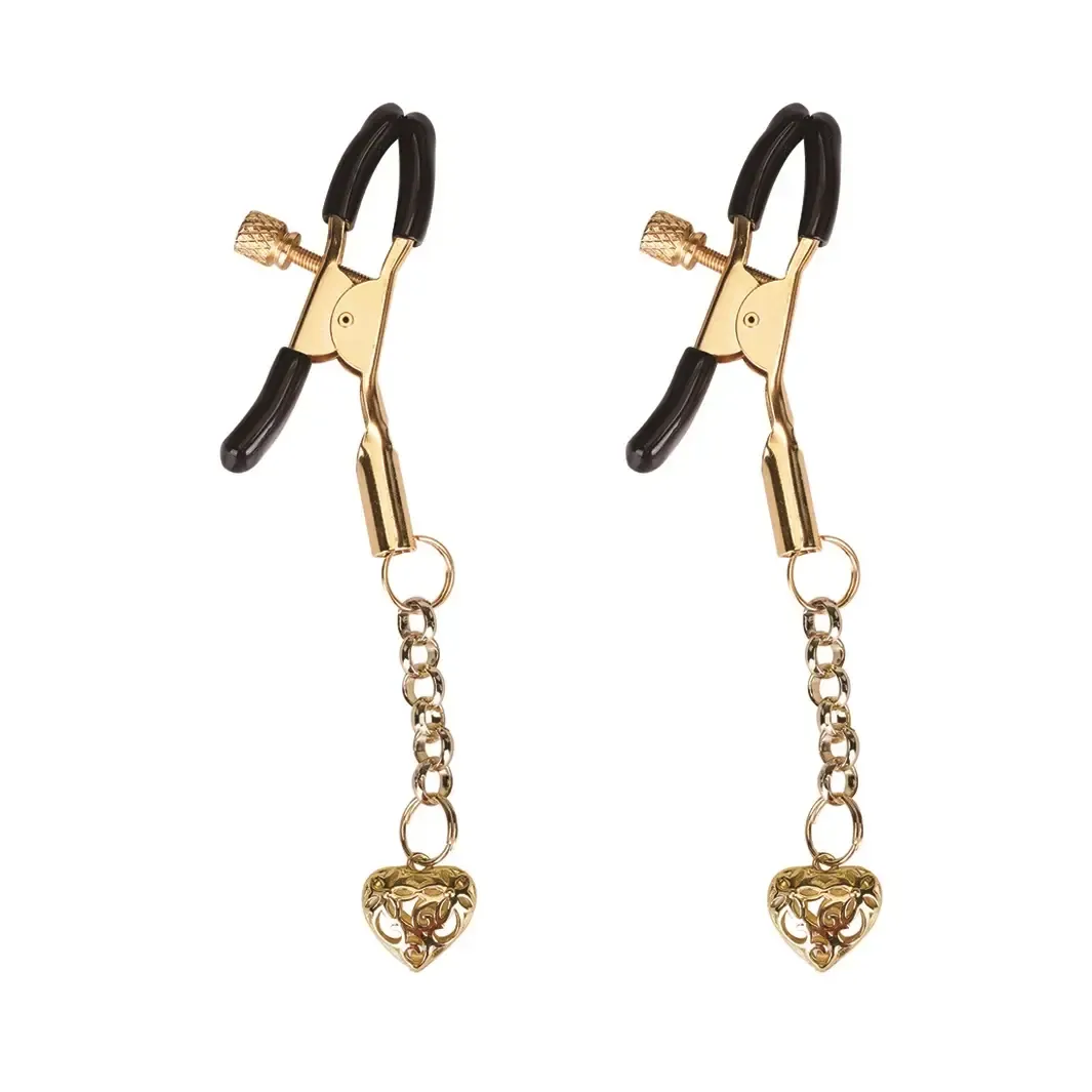 NC-80324 Gold Hollow Heart Clamps