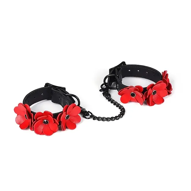 HC-Z1016 Black Flower Handcuffs