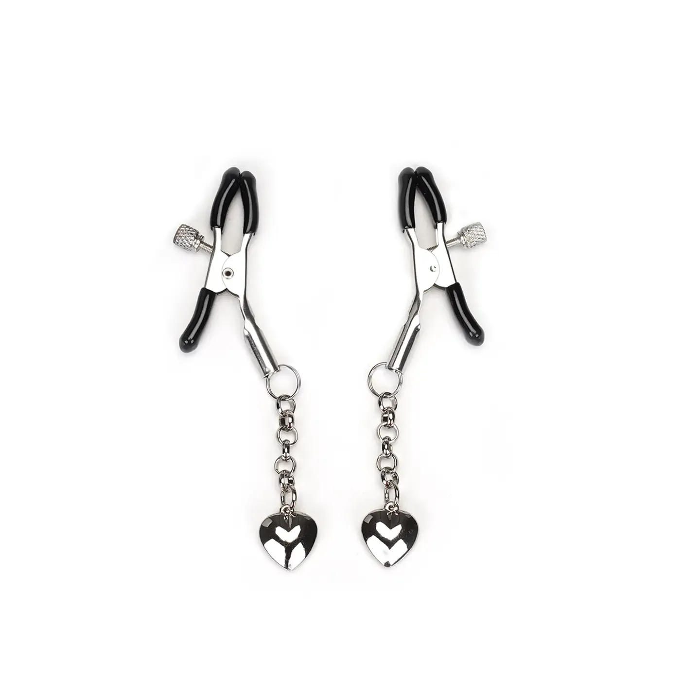 NC-80397 Silver Solid Heart Clamps