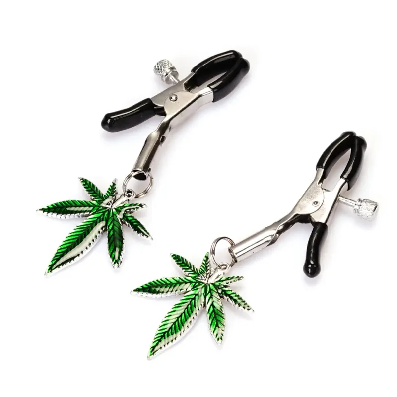 NC-81658 Nip Clamps Silver Cannabis